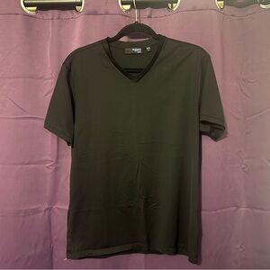 Murano Liquid Luxury Slim Fit Black V-Neck Men's Tee